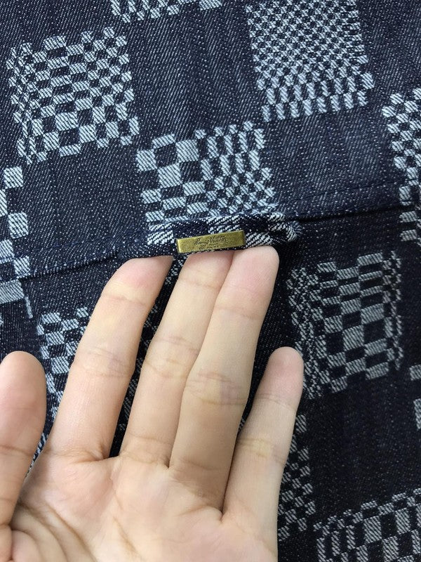 Side profile of Louis Vuitton luxury clothing with contemporary cut
