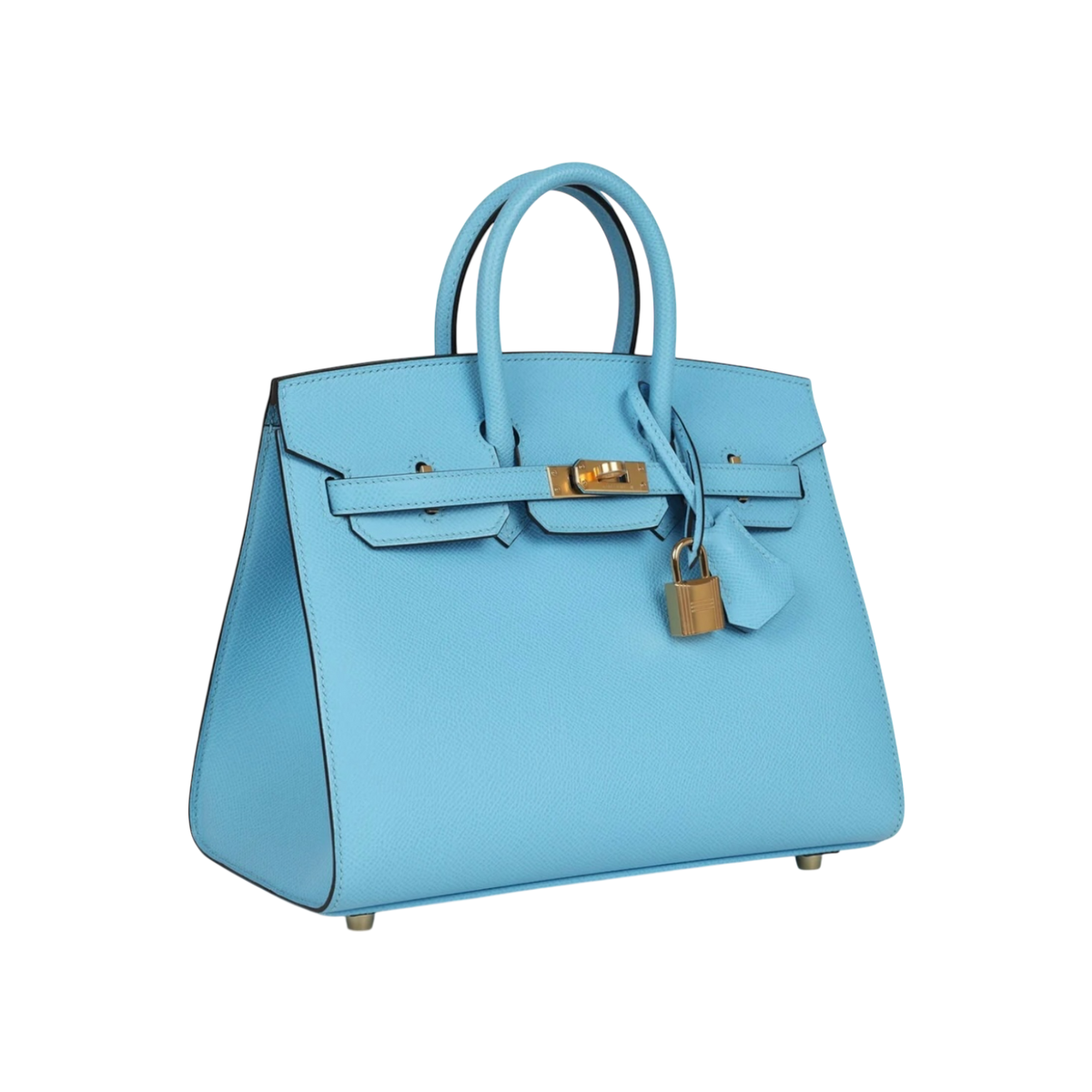 HermÃ¨s Birkin Sellier 25 Celeste Epsom Gold Hardware