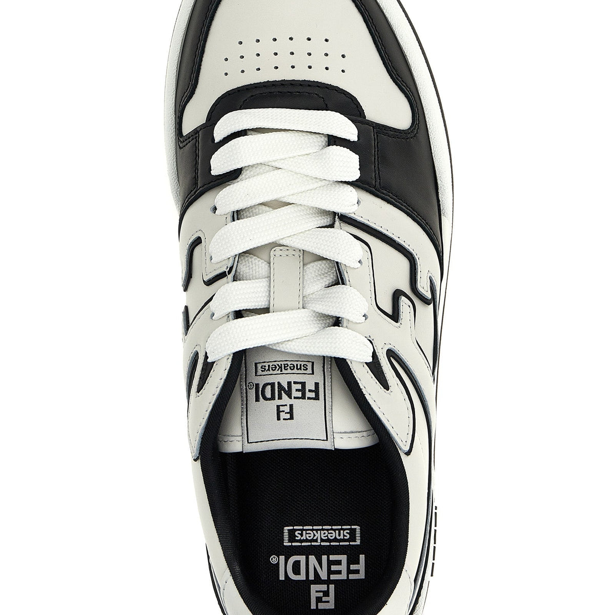 Close-up of Fendi athletic hardware and fine stitching