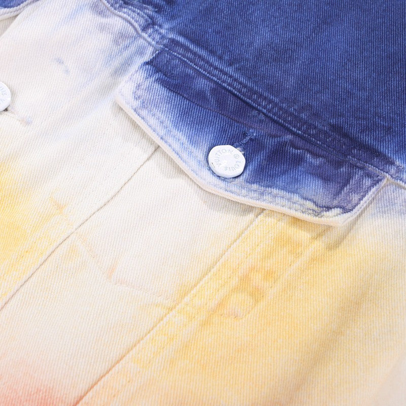 Back view of Louis Vuitton luxury clothing with contemporary cut