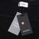 Back view of Rhude luxury clothing with everyday silhouette