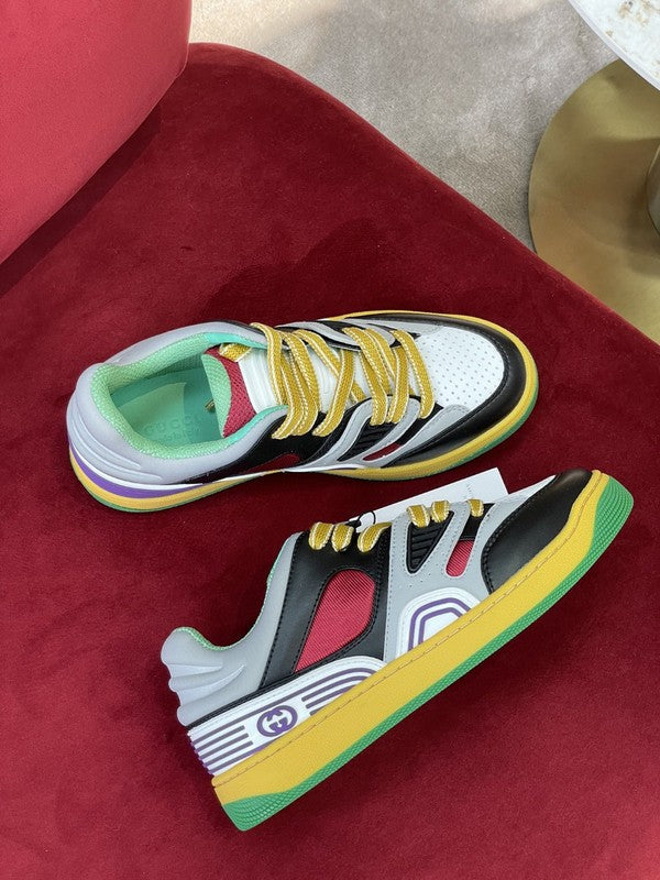 Gucci sneakers detailed view showing premium designer craftsmanship
