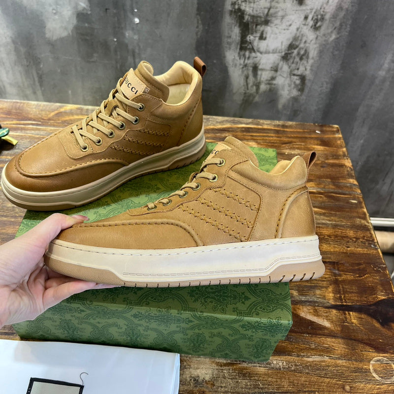 Gucci sneakers detailed view showing premium designer craftsmanship
