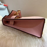 Side view of elegant structured handbag