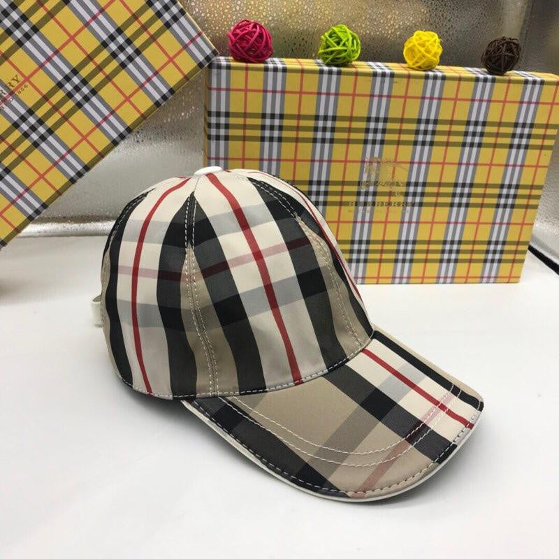 Angled view of Burberry unisex cap