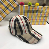 Angled view of Burberry unisex cap