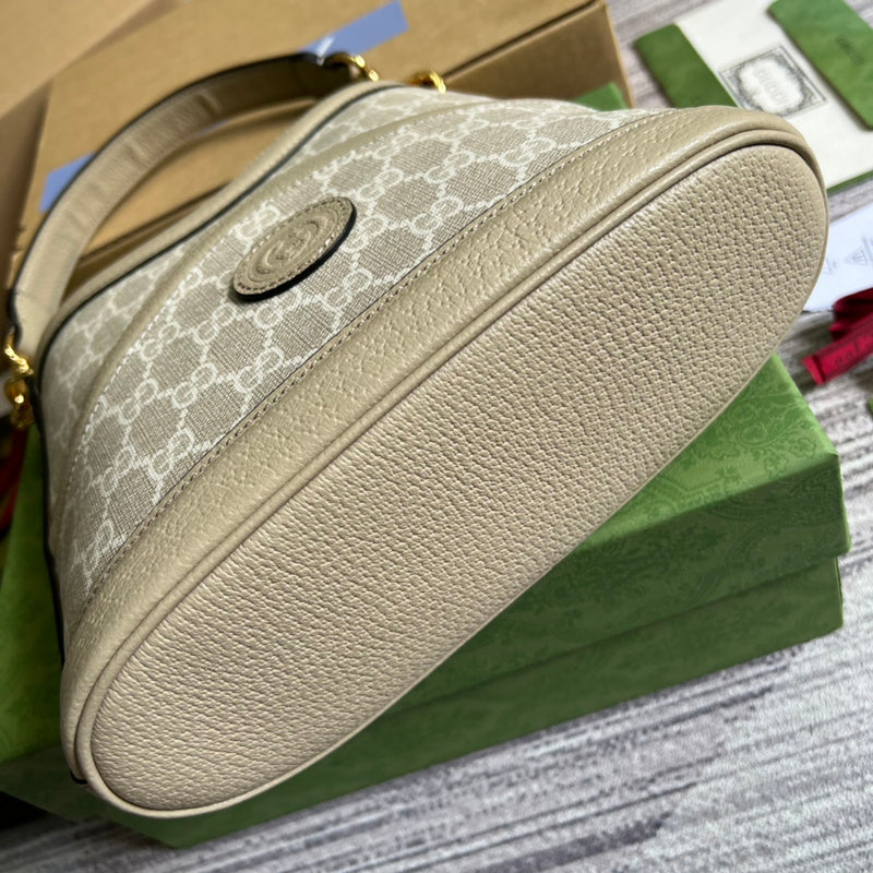 Side profile of signature refined women's handbag – women's luxury handbag