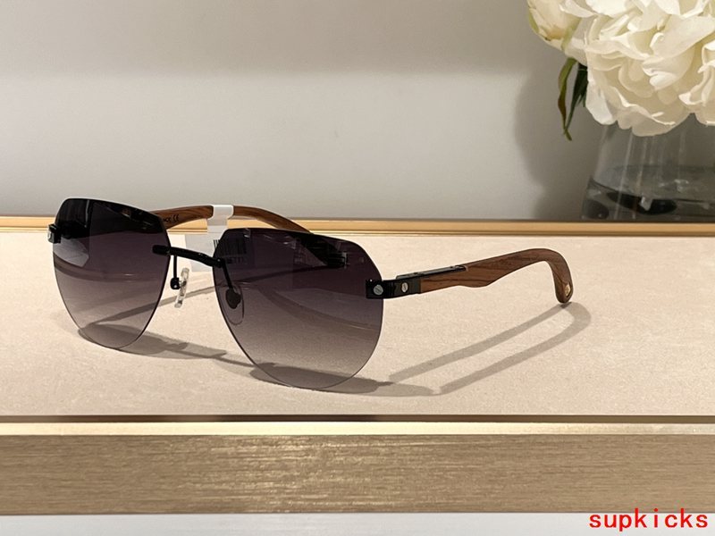 Close-up detail view of Cartier unisex sunglasses