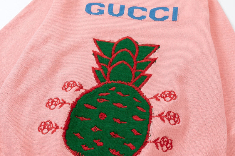 Full styled look of Gucci luxury clothing with logo-detail design
