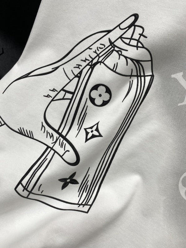 Back view of Louis Vuitton cotton t-shirt with streetwear-inspired cut