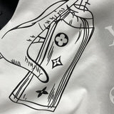 Back view of Louis Vuitton cotton t-shirt with streetwear-inspired cut
