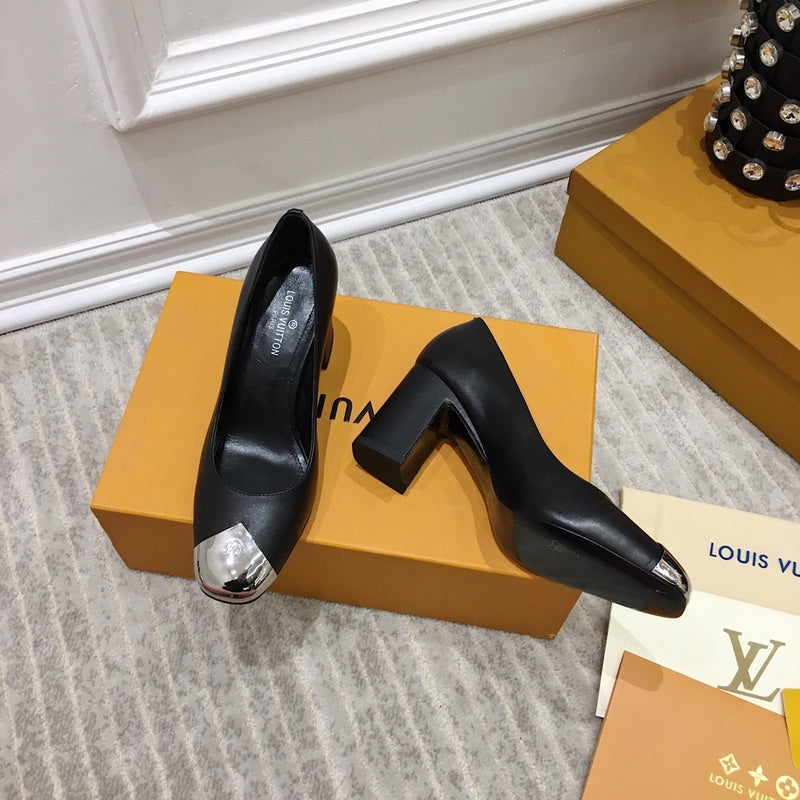Louis Vuitton White Pointed-Toe Stiletto Heels - Back View