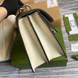 Top view of classic refined women's handbag – women's everyday handbag