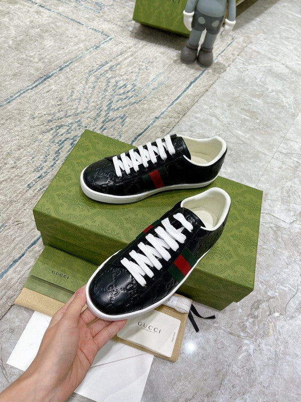 Gucci stone beige luxury sneakers view 7 padded collar comfort