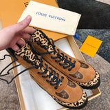 Close-up of Louis Vuitton shoes craftsmanship