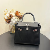 Close-up detail of sophisticated bag design