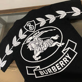 Close-up of Burberry t-shirt craftsmanship