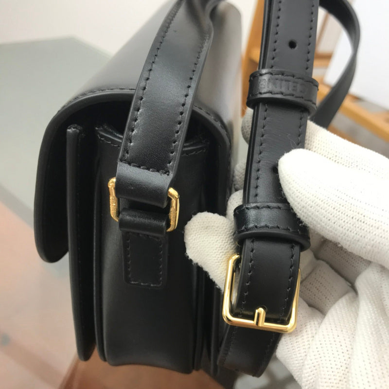 Side profile of structured elevated women's handbag – women's everyday handbag