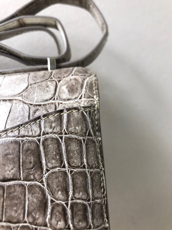 Close-up detail of sculpted bag design