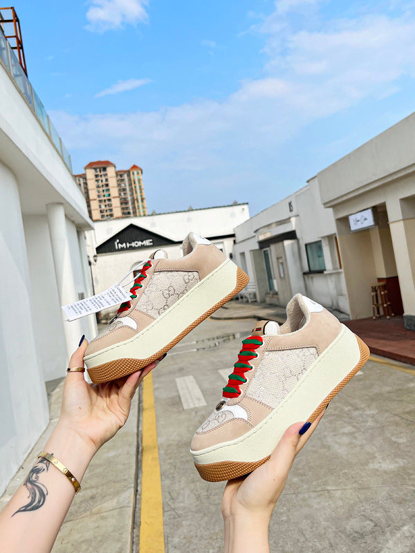 Gucci two-tone luxury sneakers view 5 streetwear statement look
