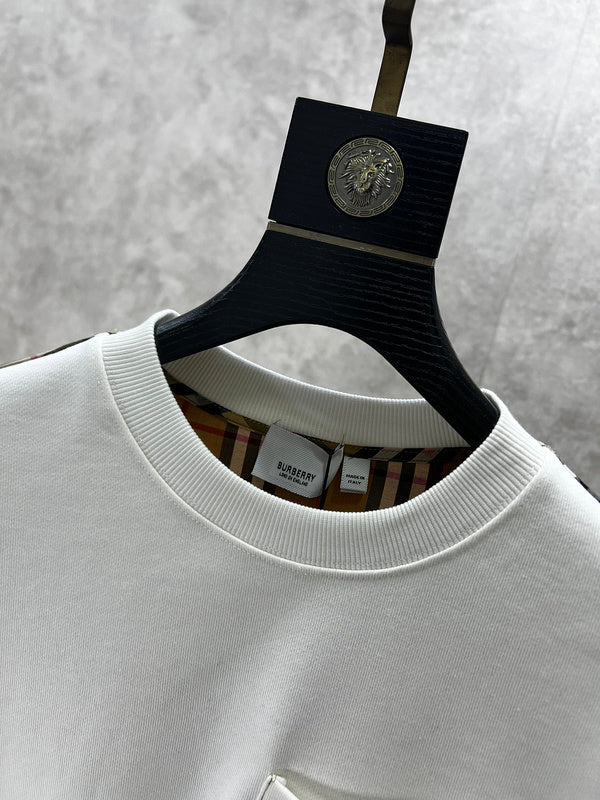 Close-up of Burberry designer clothing craftsmanship