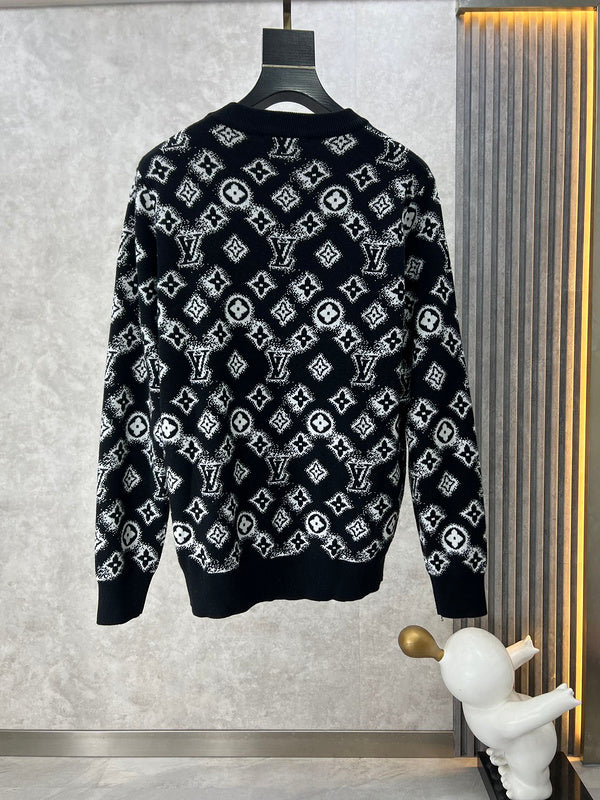 Side profile of Louis Vuitton luxury clothing with logo-detail design