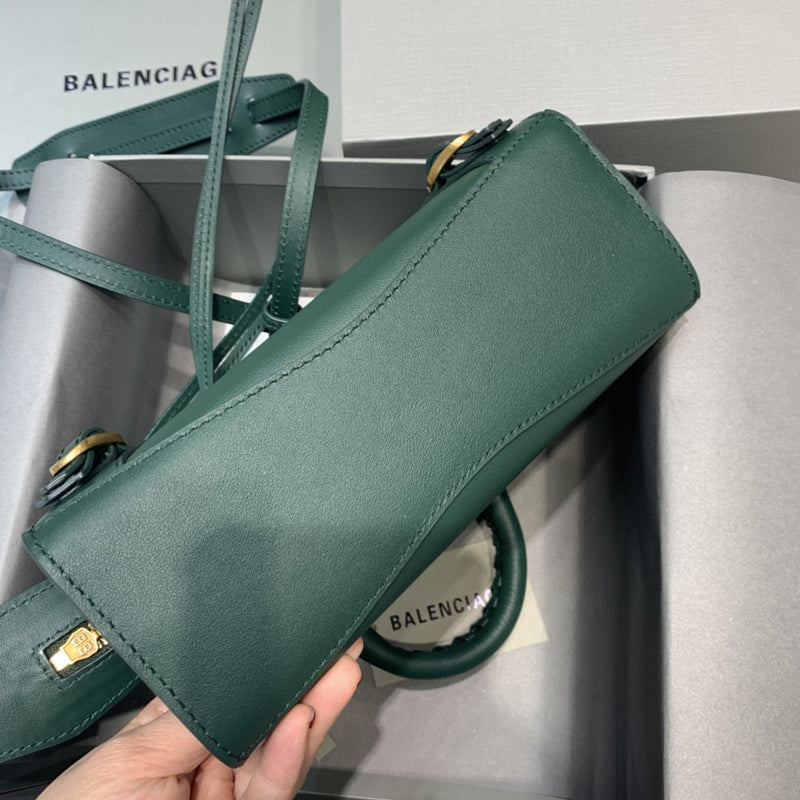 Bold Faux Leather Handbag - Signature Hardware Accents | Women's Premium Handbag #634 - back view (image 4) of designer-inspired handbag
