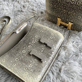  polished shoulder bag detail view showing craftsmanship 8