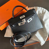  smart top-handle bag detail view showing craftsmanship