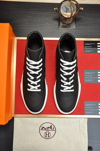 Hermès Black Slip-On Sneakers - Full Silhouette View