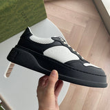 Gucci Fashion sneakers in stone beige bold athletic profile front view