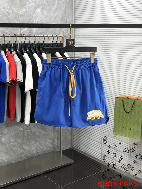 Front view of Rhude luxury clothing with streetwear-inspired cut