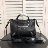 Side profile of elevated modern women's handbag – women's statement bag