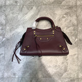 Polished Faux Leather Handbag - Smooth Faux-Leather Exterior | Women's Fashion Handbag #680 - back view (image 4) of designer-inspired handbag