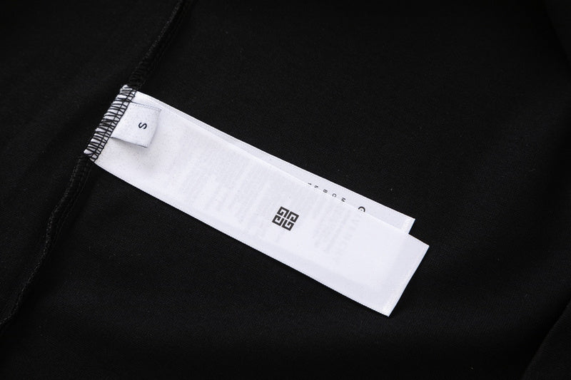 Side profile of Givenchy luxury clothing with signature branding