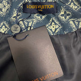 Close-up detail shot of Louis Vuitton luxury clothing with everyday silhouette