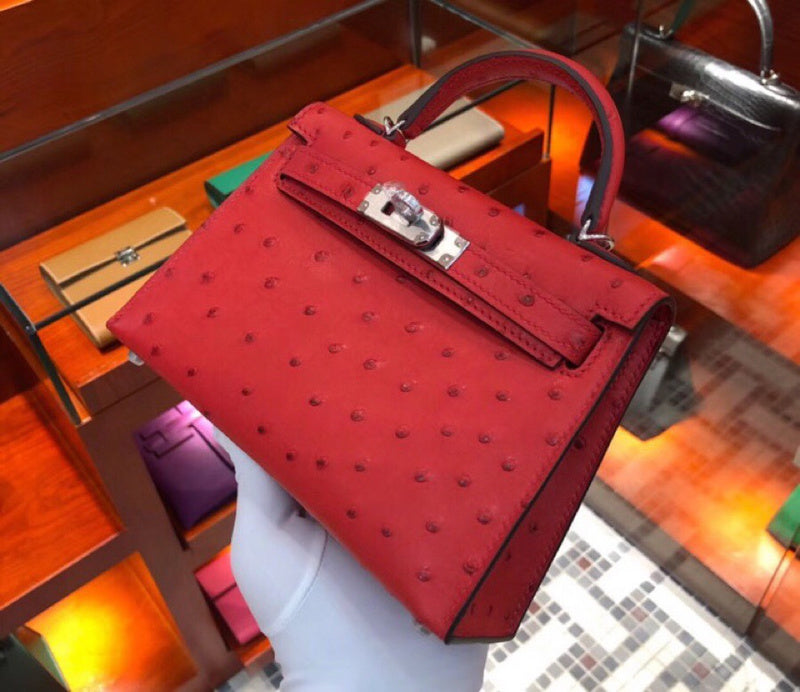 Side view of considered structured handbag