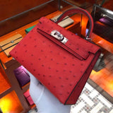 Side view of considered structured handbag