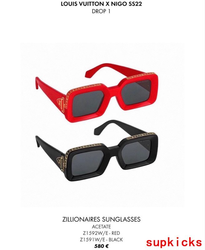 Side view of Louis Vuitton unisex sunglasses