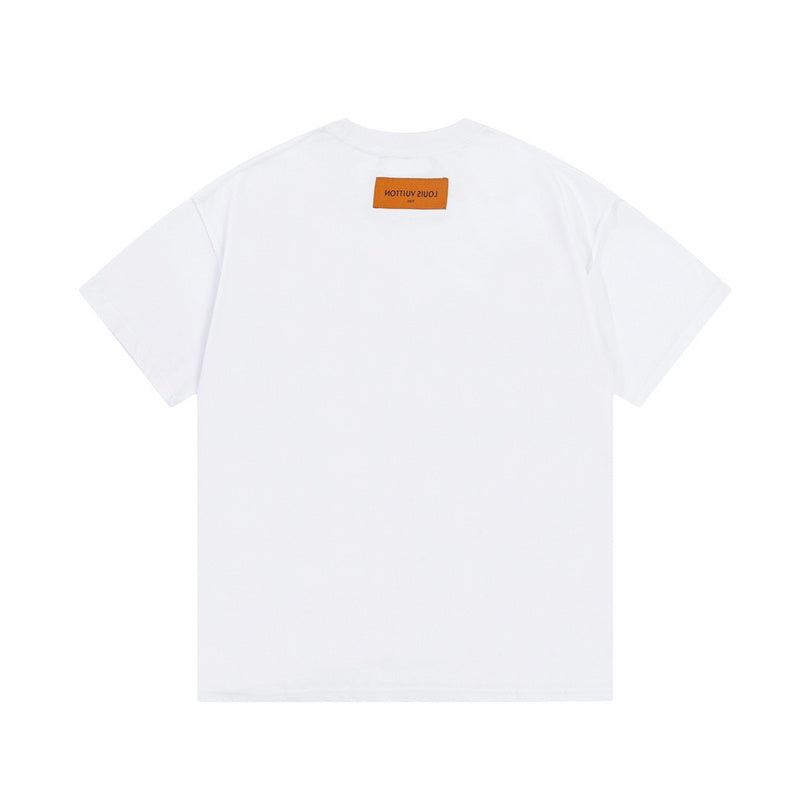 Side profile of Louis Vuitton cotton t-shirt with contemporary cut