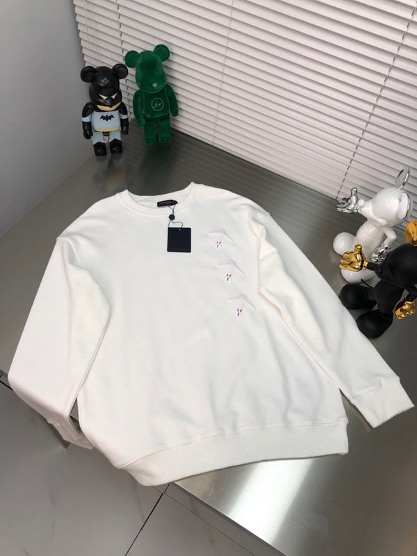 Back view of Louis Vuitton luxury clothing with monogram-inspired silhouette