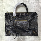Classic Faux Leather Handbag - Everyday Elegance | Women's Everyday Carry Handbag #977 - close-up detail shot (image 3) of designer-inspired handbag
