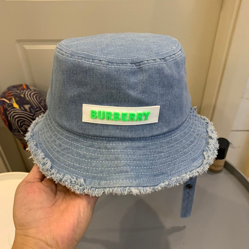 Angled view of Burberry unisex cap