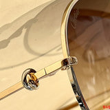 Close-up detail view of Cartier unisex sunglasses