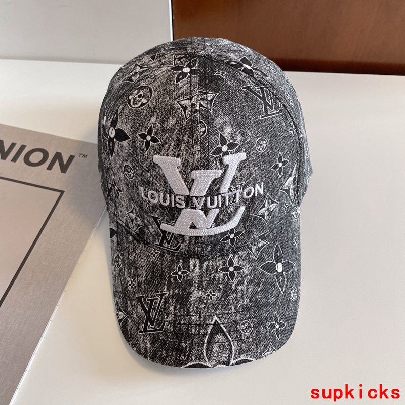 Close-up detail view of Louis Vuitton unisex cap