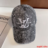 Close-up detail view of Louis Vuitton unisex cap