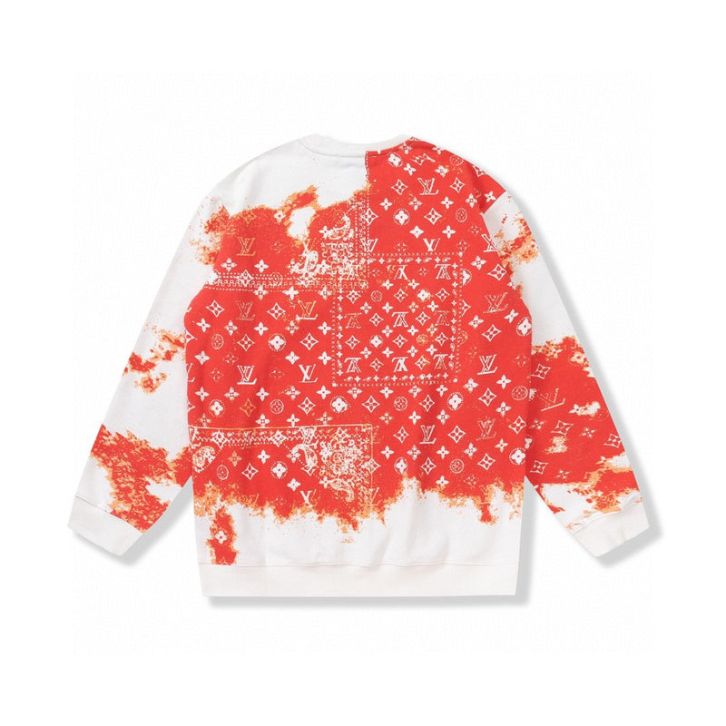 Side profile of Louis Vuitton luxury clothing with signature branding