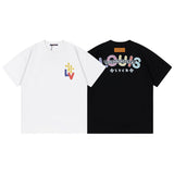 Close-up detail shot of Louis Vuitton cotton t-shirt with relaxed-fit cut