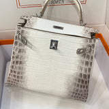 Close-up detail of poised bag design