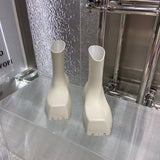 Balenciaga Tan Ankle Strap Heels - Detail Shot of Craftsmanship